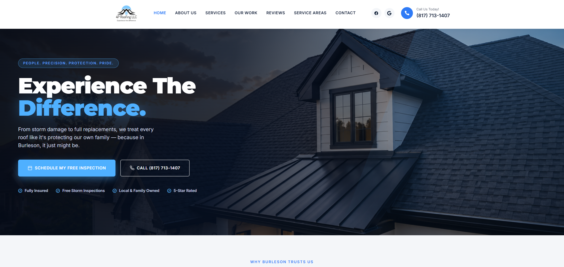 4P Roofing Website